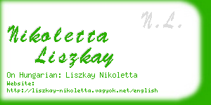 nikoletta liszkay business card